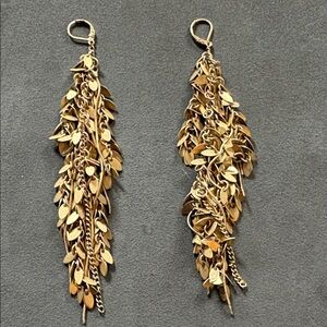 Gold Leaf Dangle Earrings